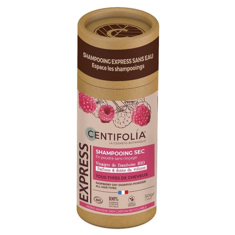Centifolia - Shampooing sec en poudre sans rinçage BIO framboise 50g