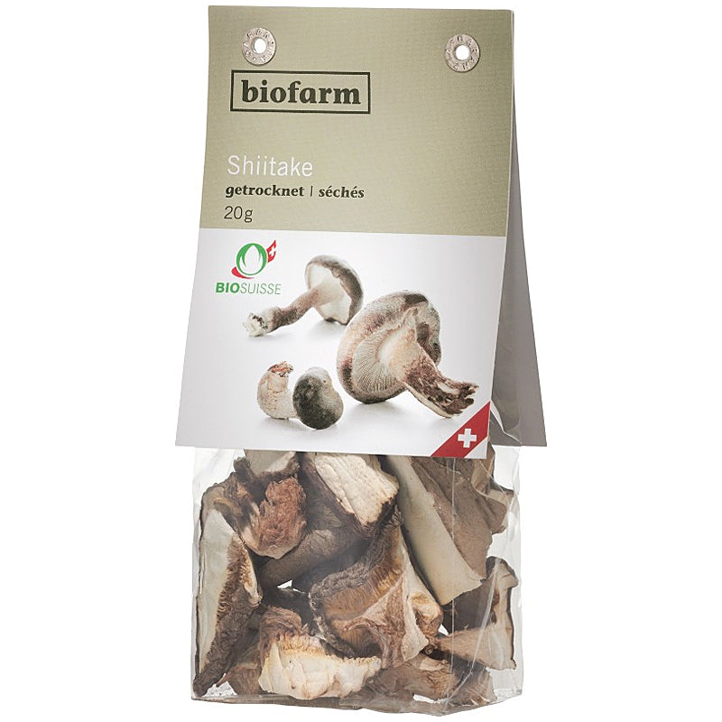 Biofarm - Shiitaké séchés suisses BIO 20g