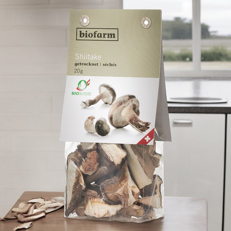 Biofarm - Shiitaké séchés suisses BIO 20g
