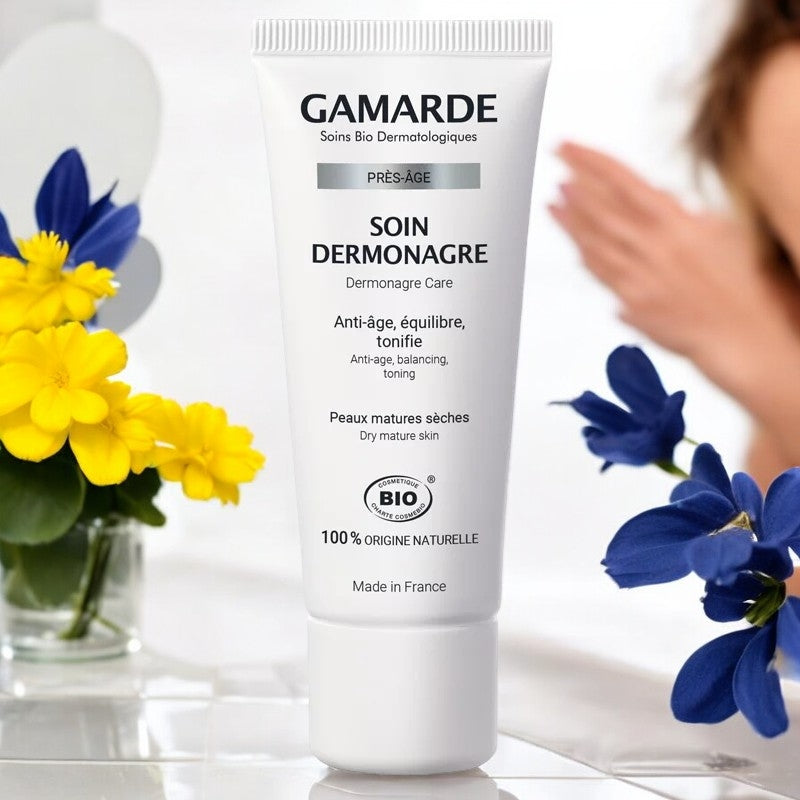 Gamarde - Soin dermonagre visage BIO - Anti-âge, équilibre, tonifie - peaux matures sèches - 40g