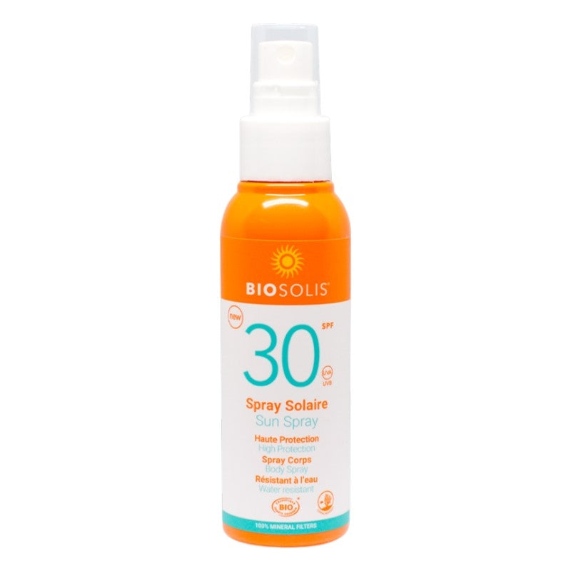 Biosolis - Spray solaire corps BIO IP 30 sésame & tiaré 100ml