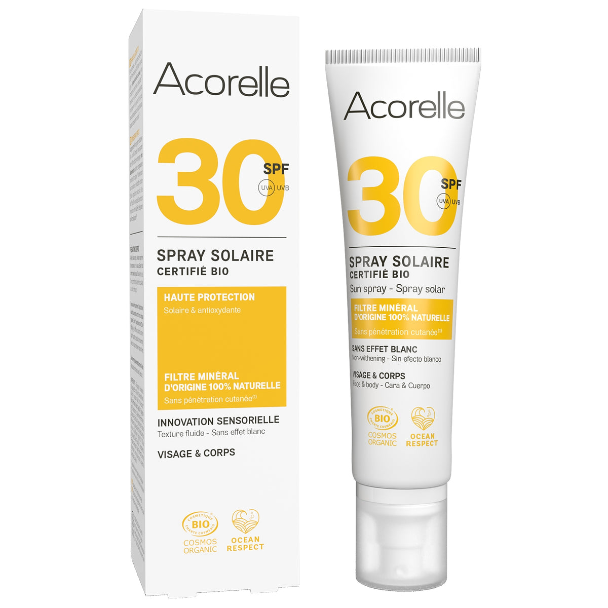 Acorelle - Bio-Sonnenspray LSF 30 Gesicht & Körper 100ml