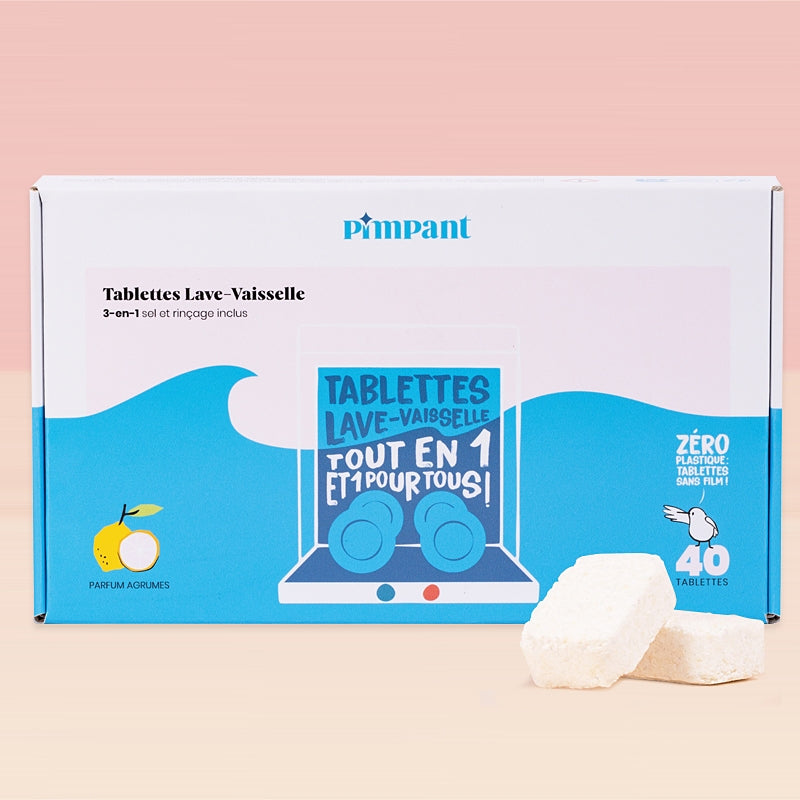 3-in-1 ECO Citrus Geschirrspültabs - 40 Stück - Pimpant