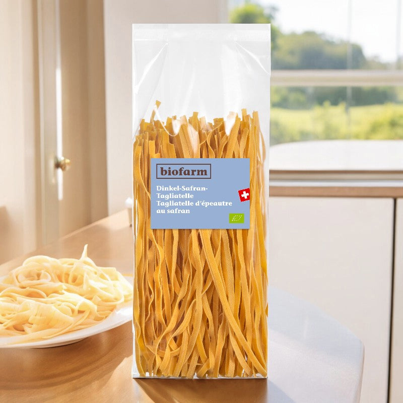 Biofarm - Bio-Dinkel-Tagliatelle mit Safran 350g