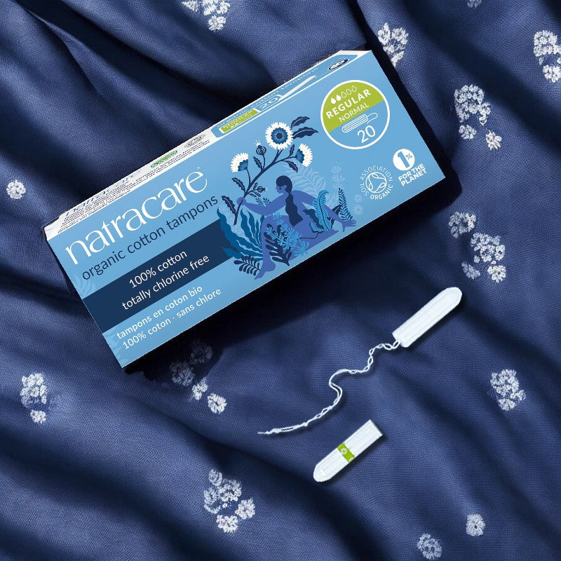 Tampons bio sans applicateur Regular flux léger à moyen Natracare - 20 pièces