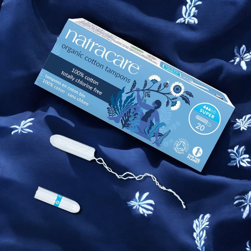 Tampons bio sans applicateur Super flux moyen à fort Natracare - 20 pièces