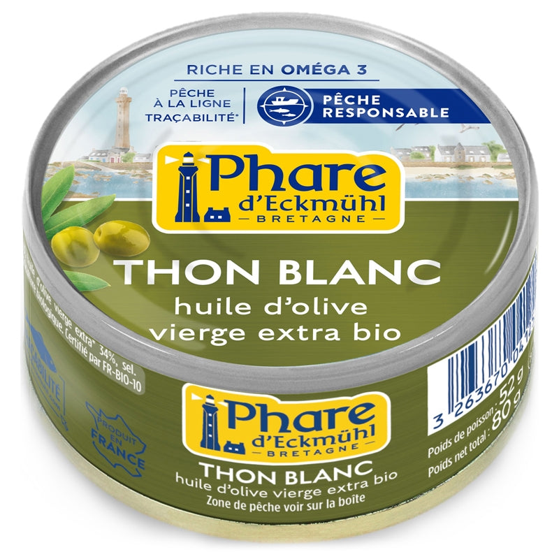 Thon blanc germon à l'huile d'olive BIO 80g