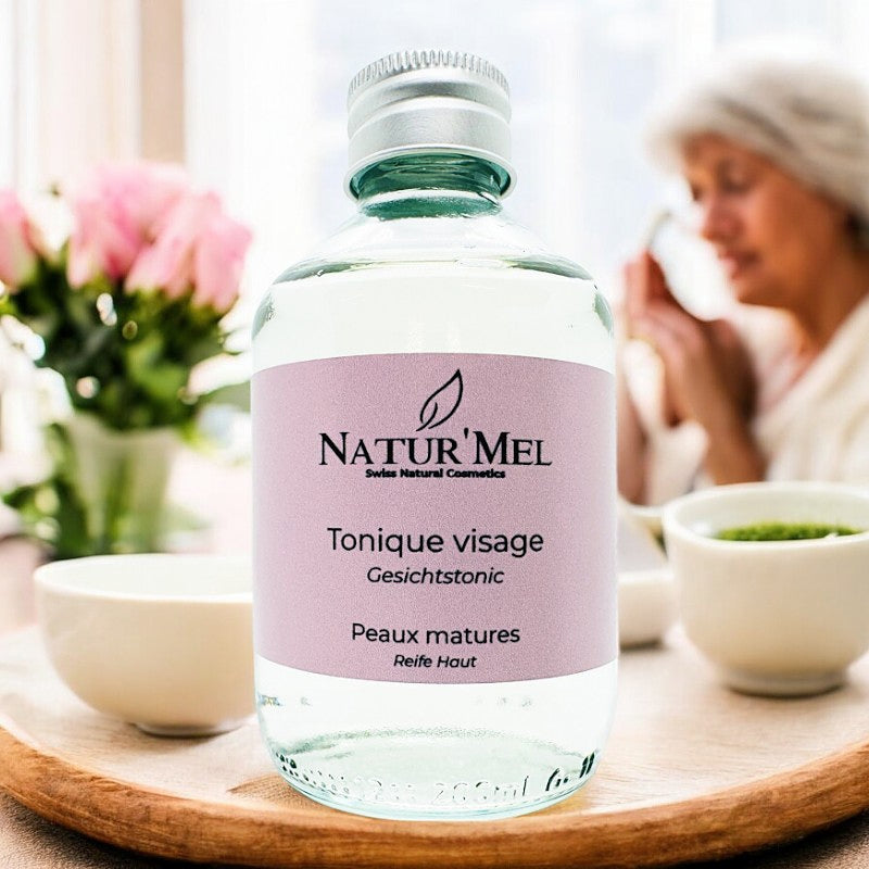 Tonique visage peau mature rose & thé vert