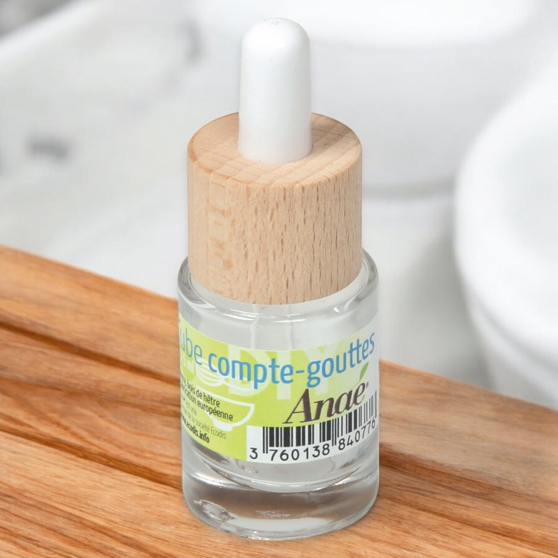 Anaé - Tube comptegouttes en verre 15ml