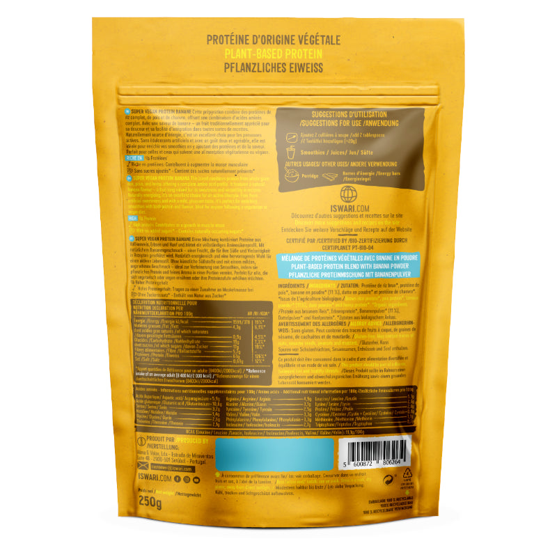Iswari - Veganes Proteinpulver Banane BIO 250g