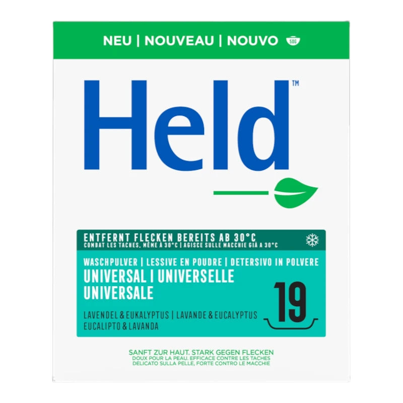 Held - Lessive poudre universelle lavande & eucalyptus 950g