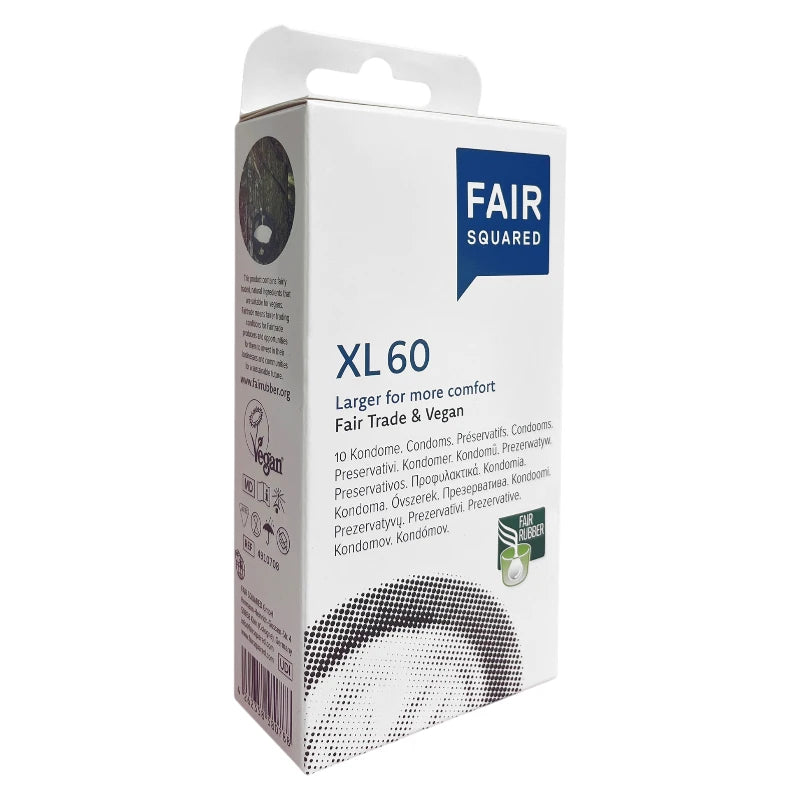 Fair Squared - Kondome XL 60 Naturkautschuk - 10 Stück