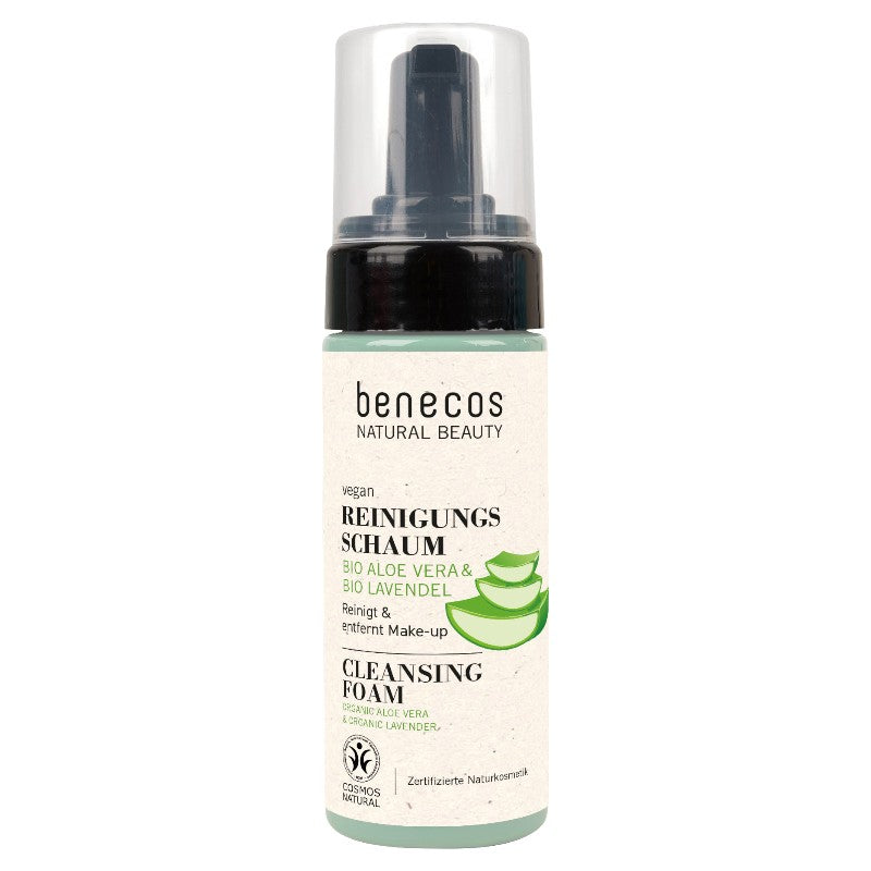 Benecos - Mousse nettoyante aloe vera & lavande BIO 150ml
