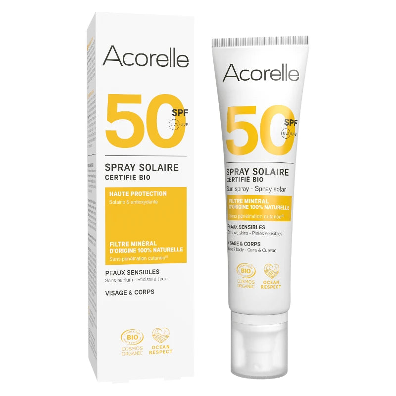 Acorelle - Spray solaire bio IP 50 visage & corps 100ml