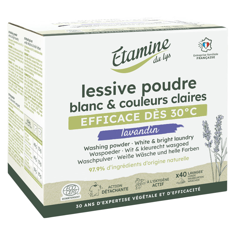 Etamine du Lys - Lessive poudre blanc & couleurs claires lavandin 2kg