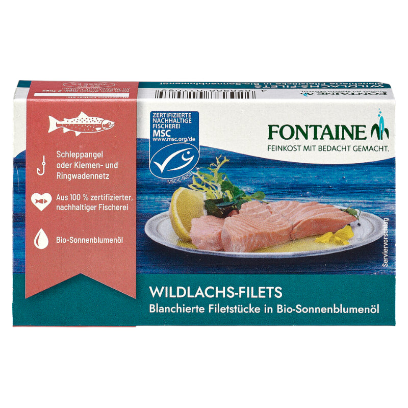 Fontaine - Filets de saumon sauvage à l'huile de tournesol 120g