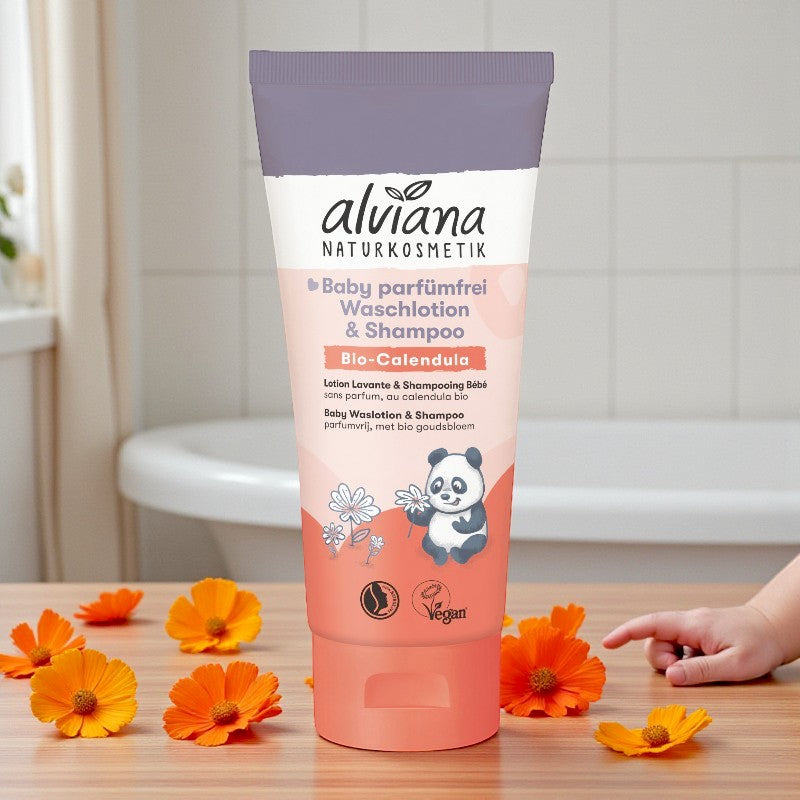 Alviana - Baby Waschlotion & Shampoo Calendula 200ml