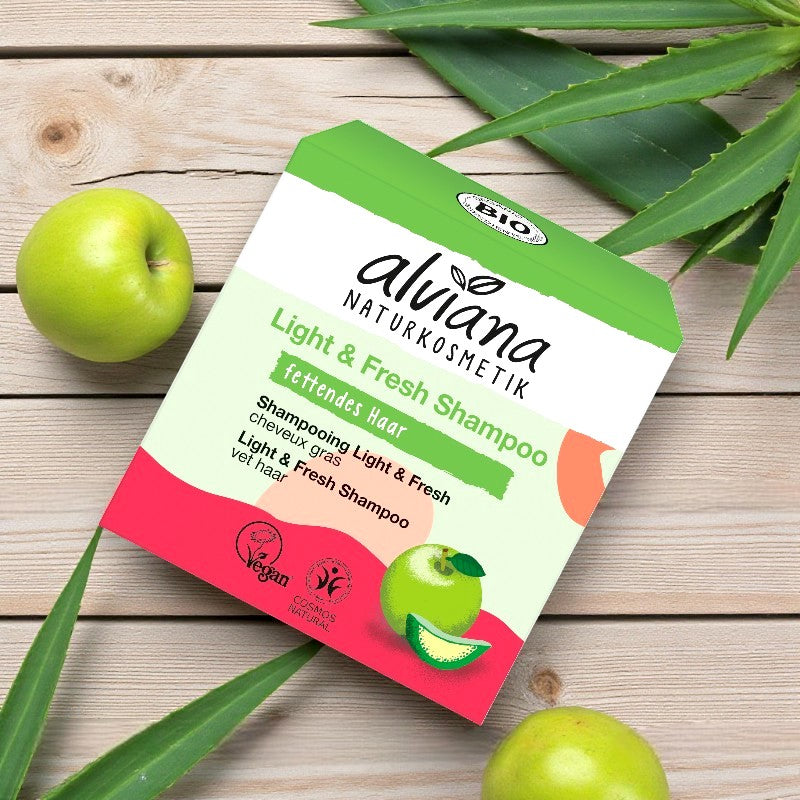 Alviana - Shampooing solide pomme & aloe vera 60g