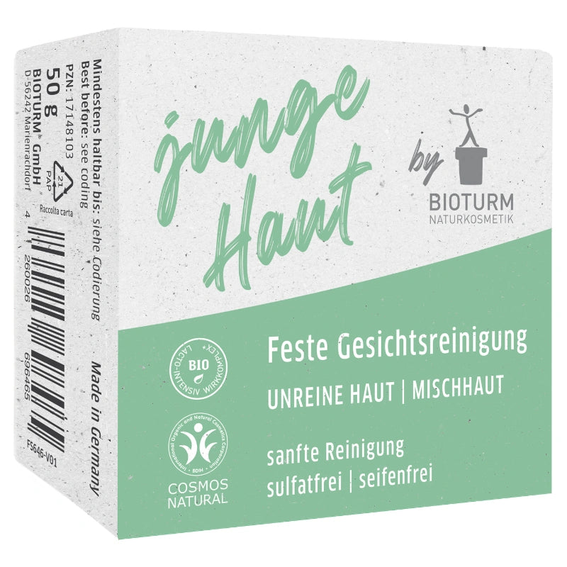 Bioturm - Feste Gesichtsreiniger Junge Haut Honig & Sheabutter 100g
