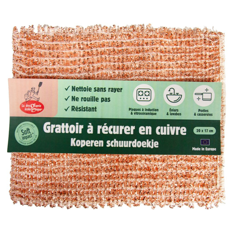 Grattoir à récurer cuivre grand format