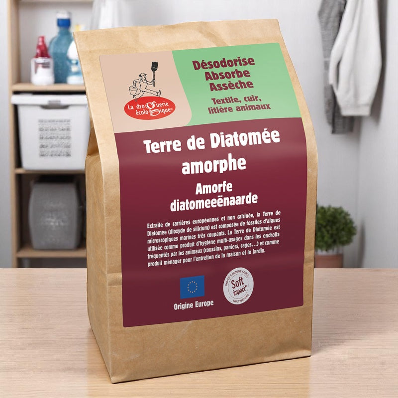 Terre de diatomée amorphe 1 kg - insecticide en poudre - La Droguerie Écologique