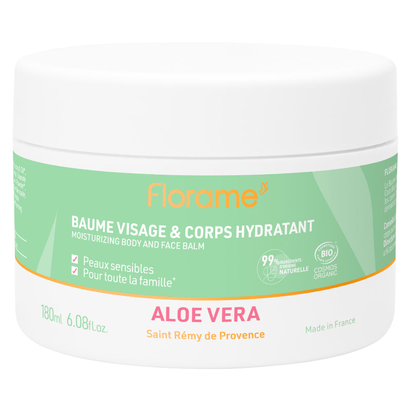Florame - Baume visage & corps hydratant aloe vera BIO 180ml
