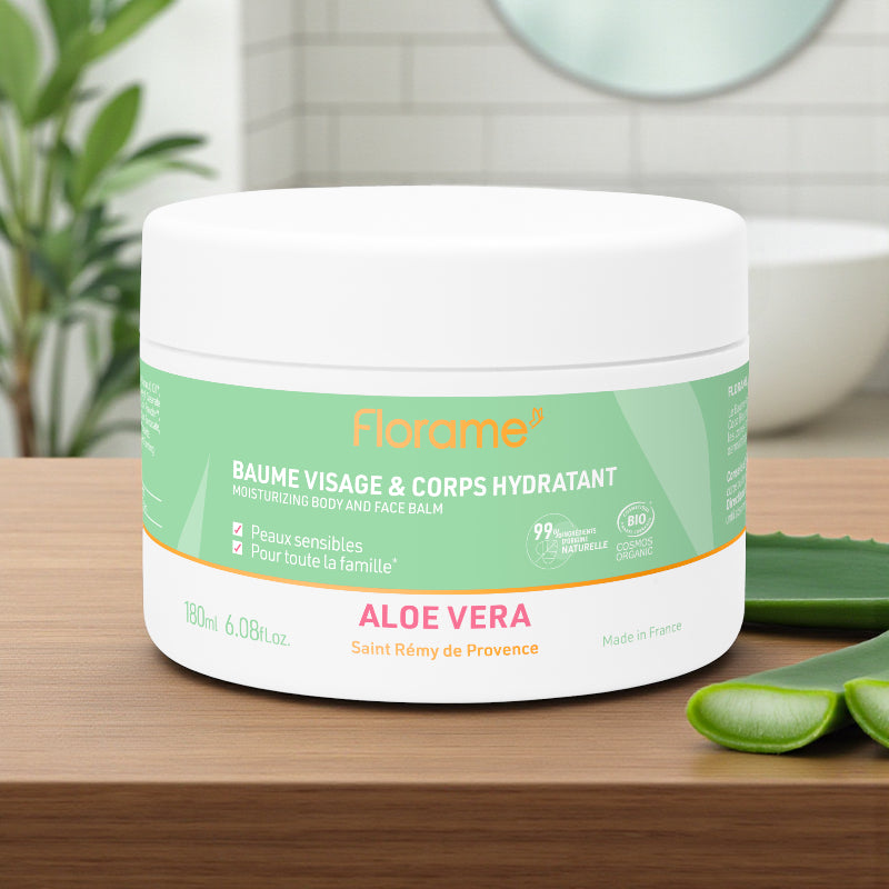Florame - Baume visage & corps hydratant aloe vera BIO 180ml