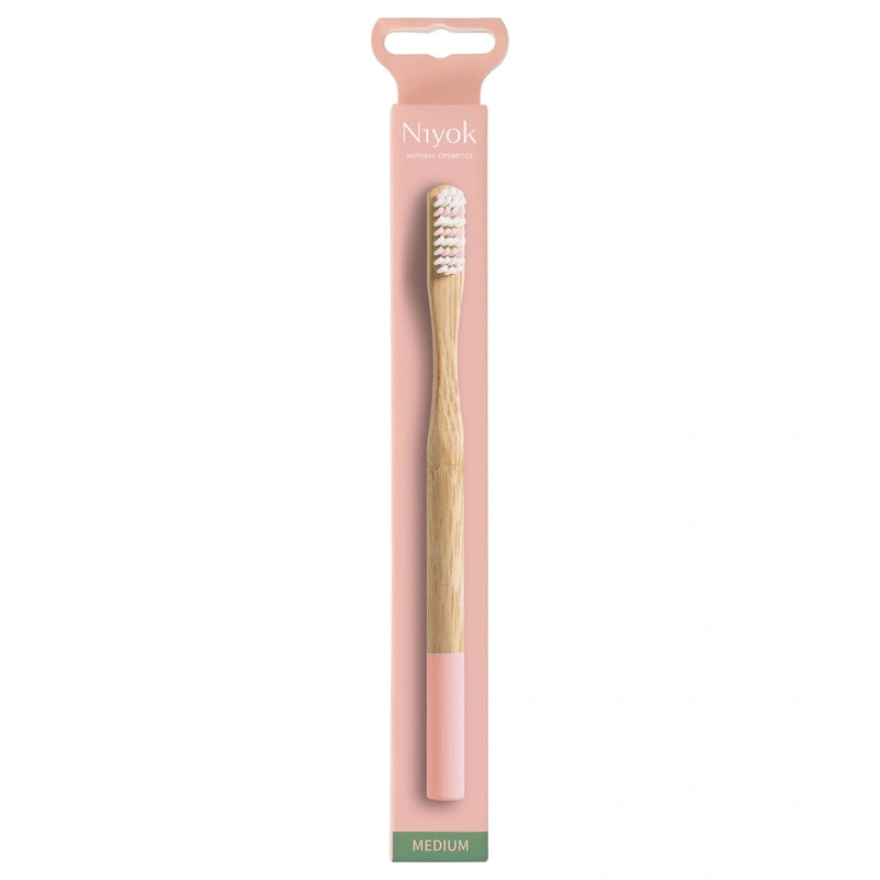 Bambus Zahnbürste Rosa Mittelweich