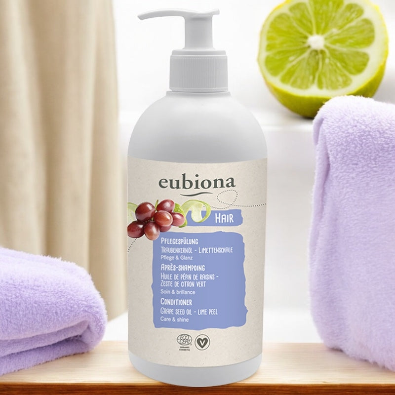 Eubiona - Après-shampooing BIO pépins de raisin & citron vert 500ml