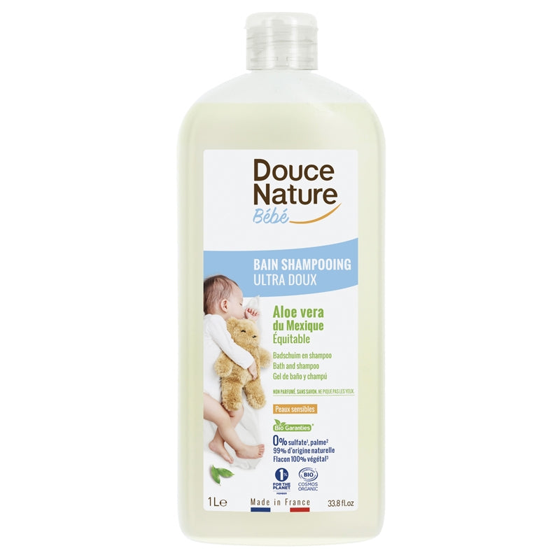 Douce Nature - Bain shampooing bébé BIO aloe vera 1l