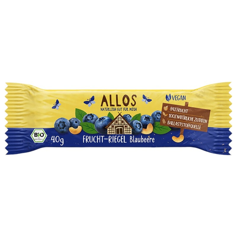 Allos - Barre fruitée à la myrtille BIO 40g