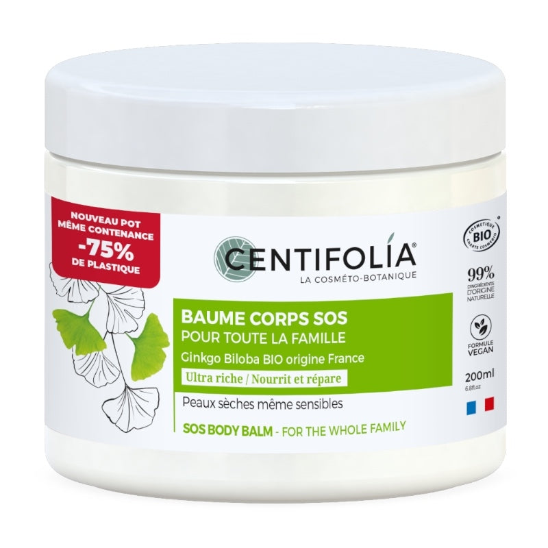 Centifolia - Baume corps SOS famille BIO ginkgo biloba 200ml