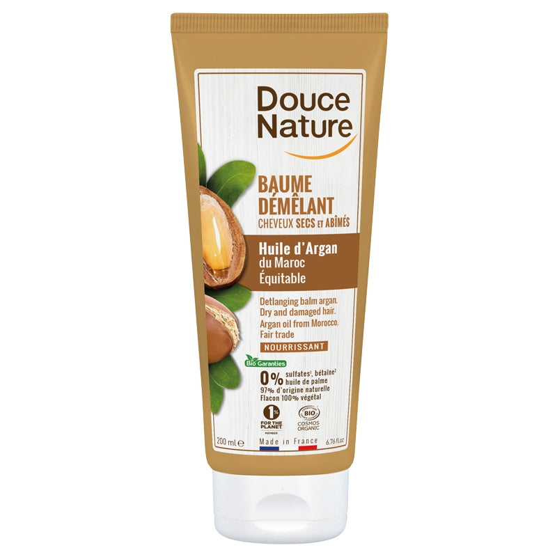Douce Nature - Baume démêlant cheveux secs et abîmés BIO argan 200ml