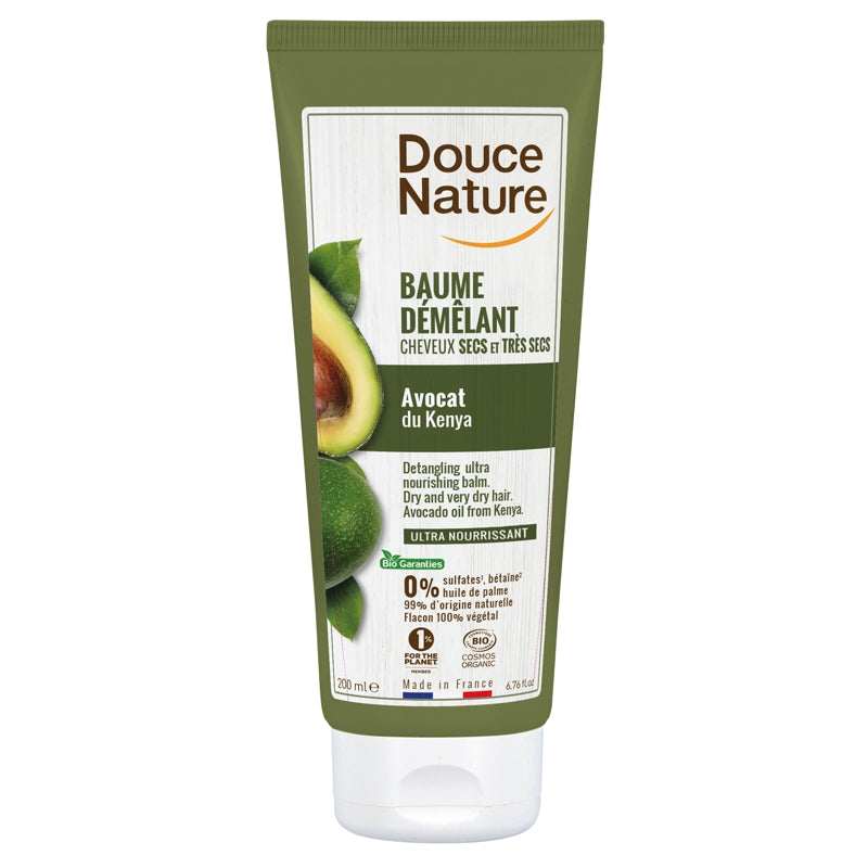 Douce Nature - Baume démêlant nourrissant cheveux secs BIO avocat 200ml