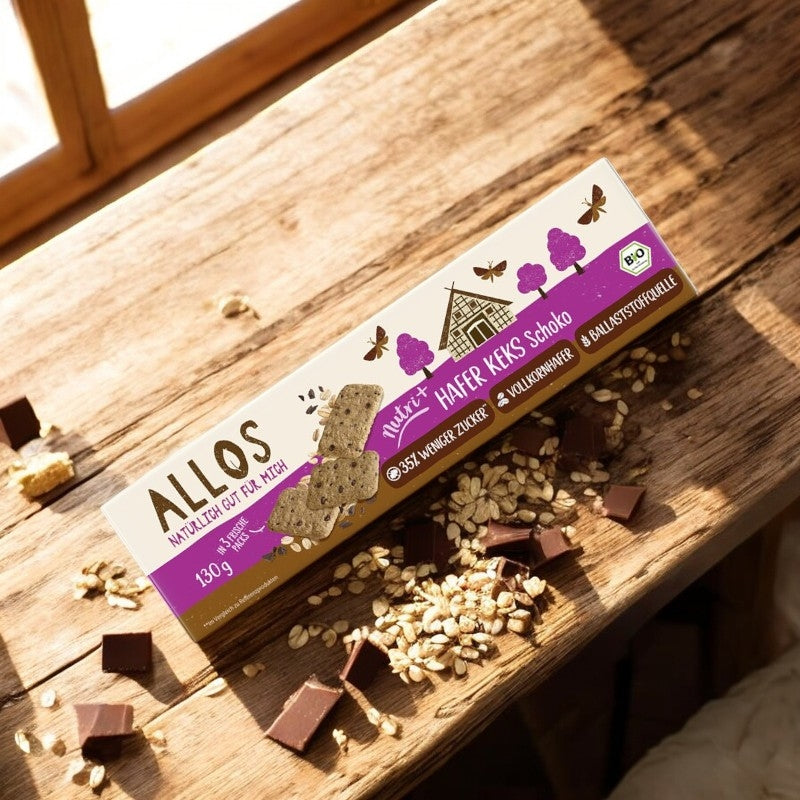 Allos - Biscuits avoine & chocolat BIO 130g