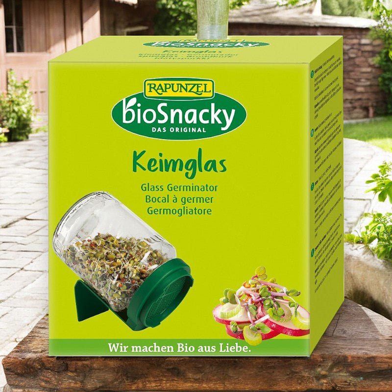 Keimglas aus Glas - Rapunzel bioSnacky