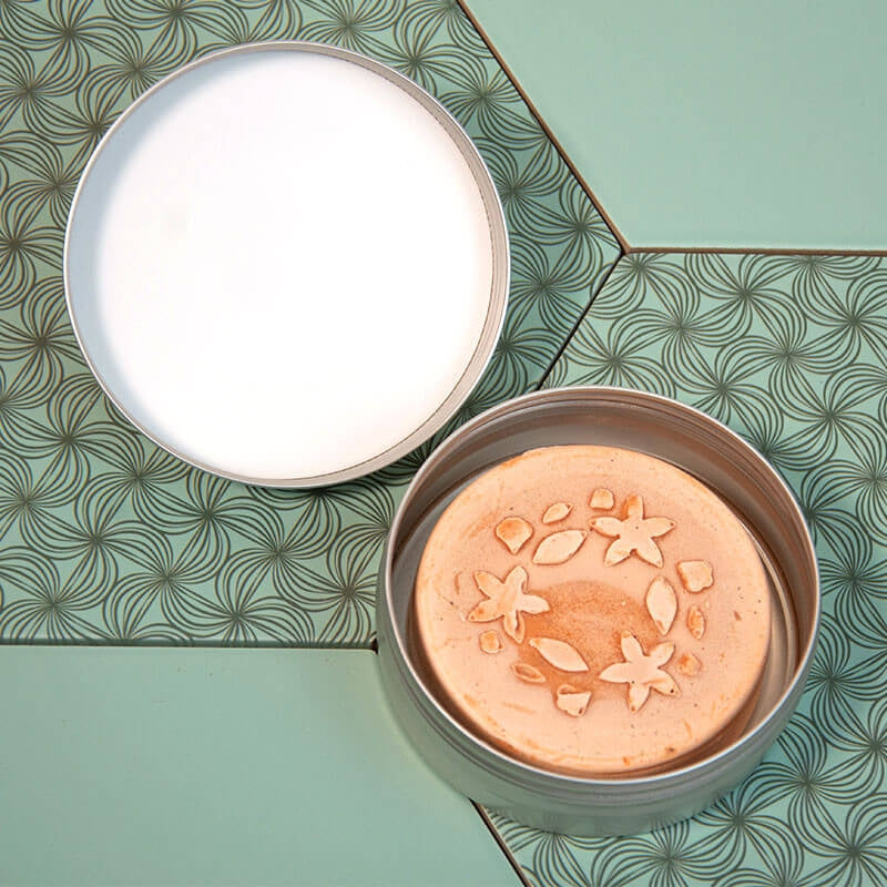 Boîte de transport ronde pour cosmétiques solides