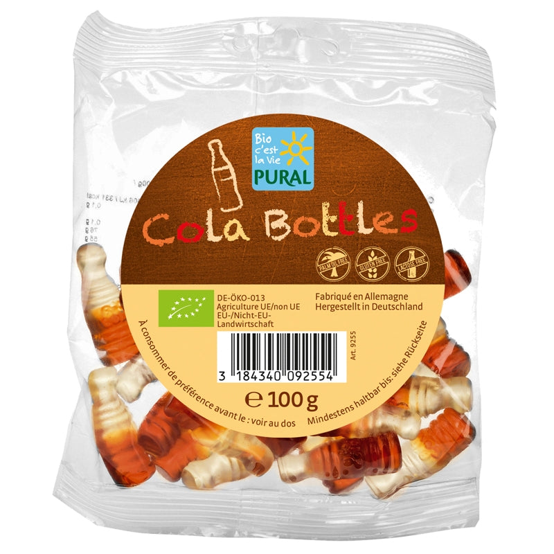 Bonbons bouteilles de cola aux fruits BIO avec gélatine