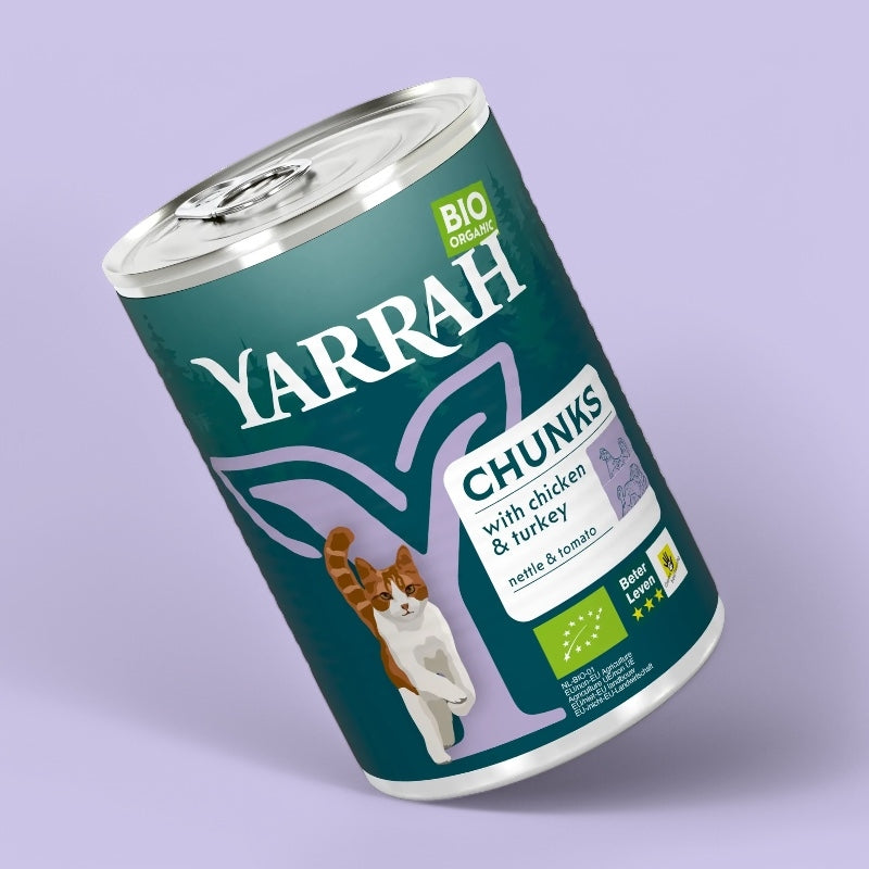 Bouchées poulet & dinde en sauce pour chat BIO