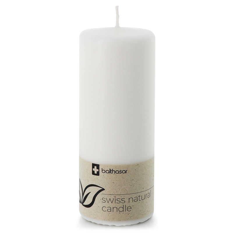 Balthasar - Bougie cylindrique blanche en stéarine végétale 70 x 170 mm