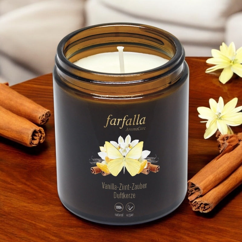 Farfalla - Duftkerze Vanille-Zimt Enchantement 160g