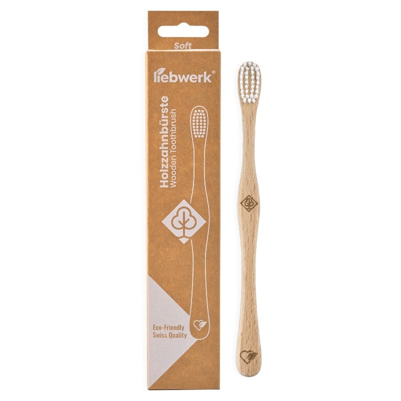Brosse à dents en bois "arbre feuillu" Soft Nylon