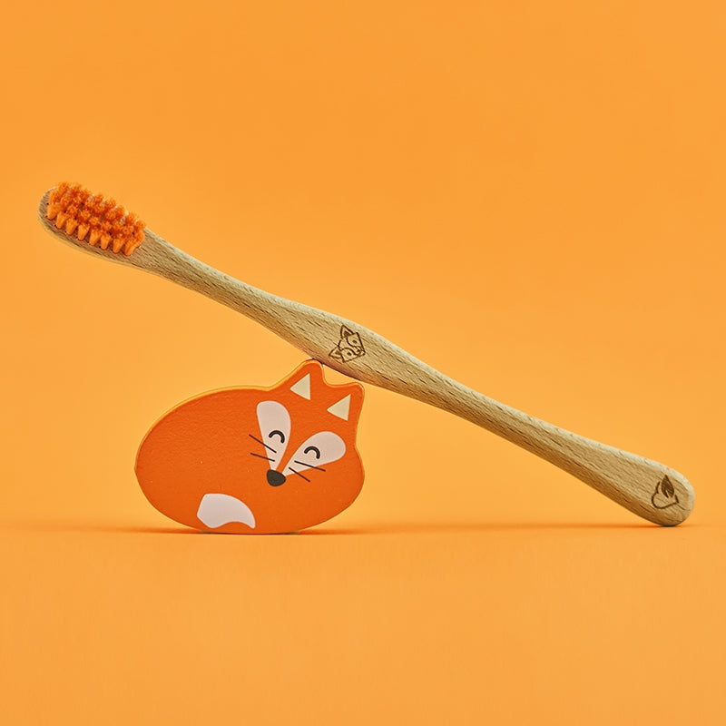Brosse à dents en bois enfant "renard" Soft
