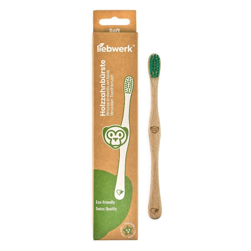 Kinderzahnbürste aus Holz "Affe" Soft - Liebwerk
