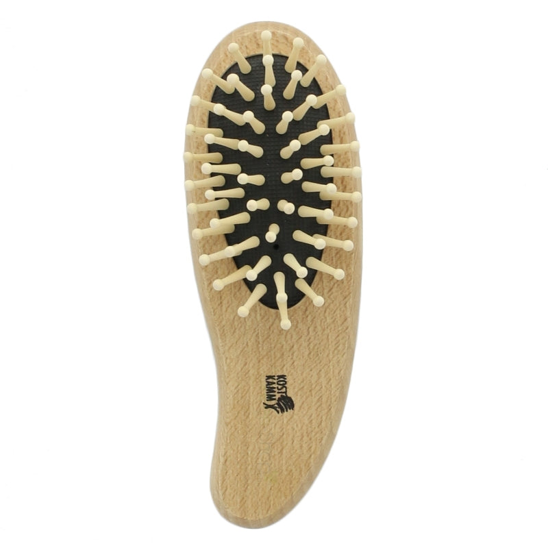 Kost Kamm - Brosse "dauphin" en hêtre & picots ronds en bois