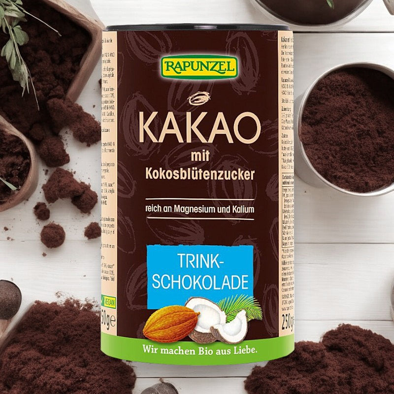 Bio-Kakao mit Kokosblütenzucker - 250 g - Rapunzel