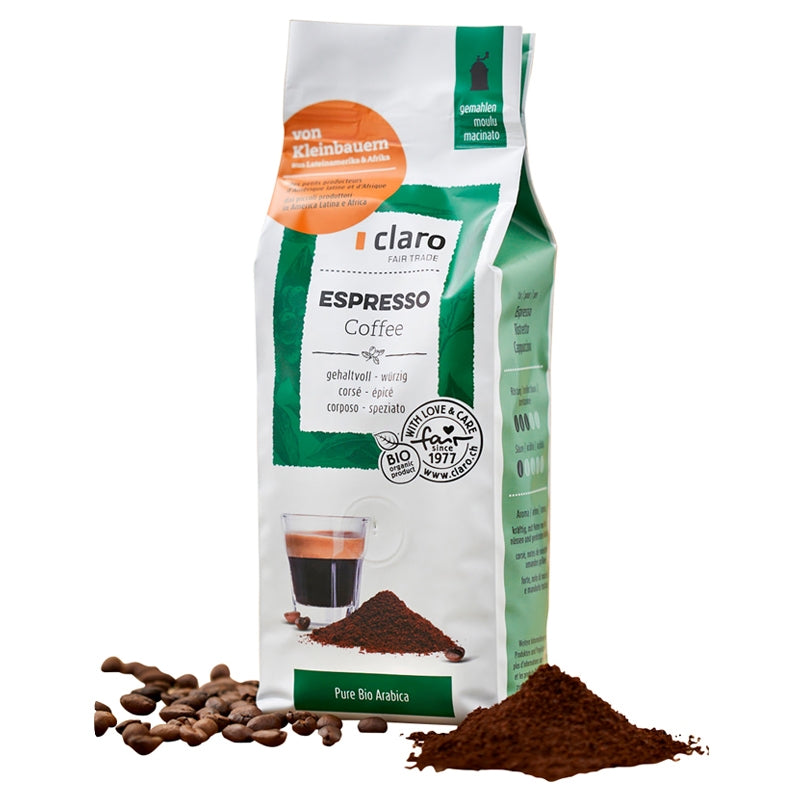 Claro - Café BIO moulu Espresso 250g