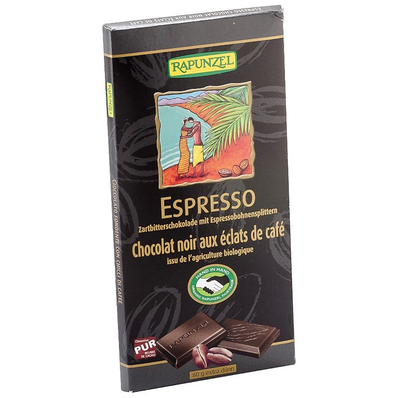 Chocolat noir aux éclats de café Espresso BIO