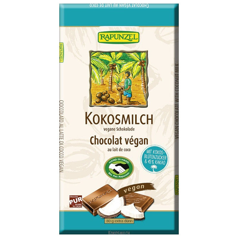 Chocolat végan au lait de coco BIO