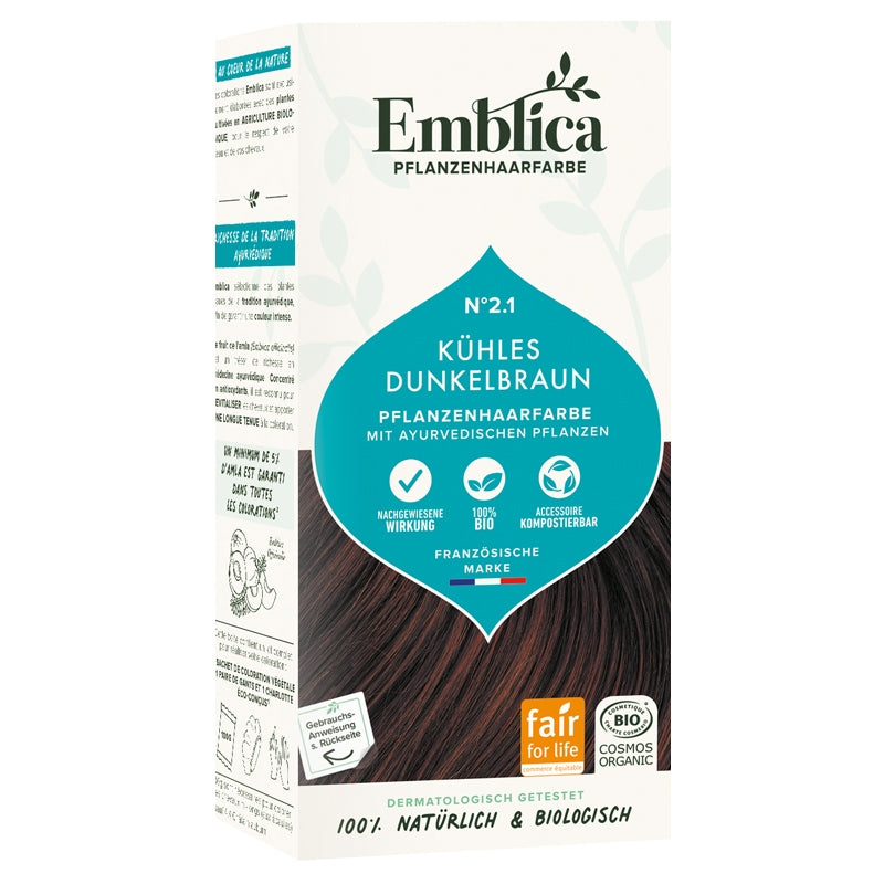 Emblica - Coloration végétale BIO N°2.1 brun glacé 100g